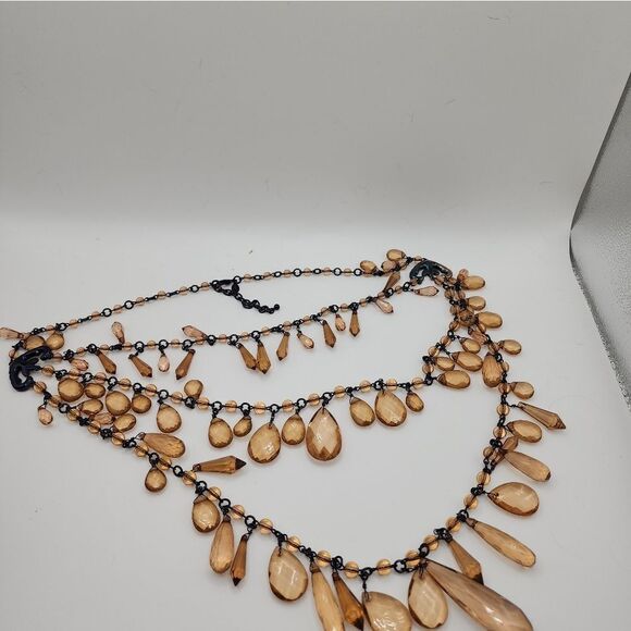 Joan Rivers 3 Row Sparkling Teardrops 26" Necklace w/ 3" extender NWOT - Picture 9 of 16